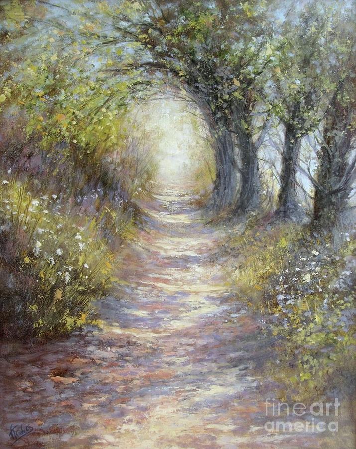 Quiet Walk Painting by Valerie Travers