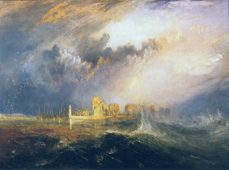 Quillebeuf, at the Mouth of Seine, 1833 by J.M.W. Turner  Painting by MotionAge Designs