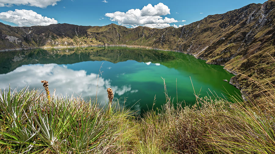 Quilotoa emerald green crater lake Photograph by Henri Leduc Quilotoa emerald green crater lake Photograph by Henri Leduc