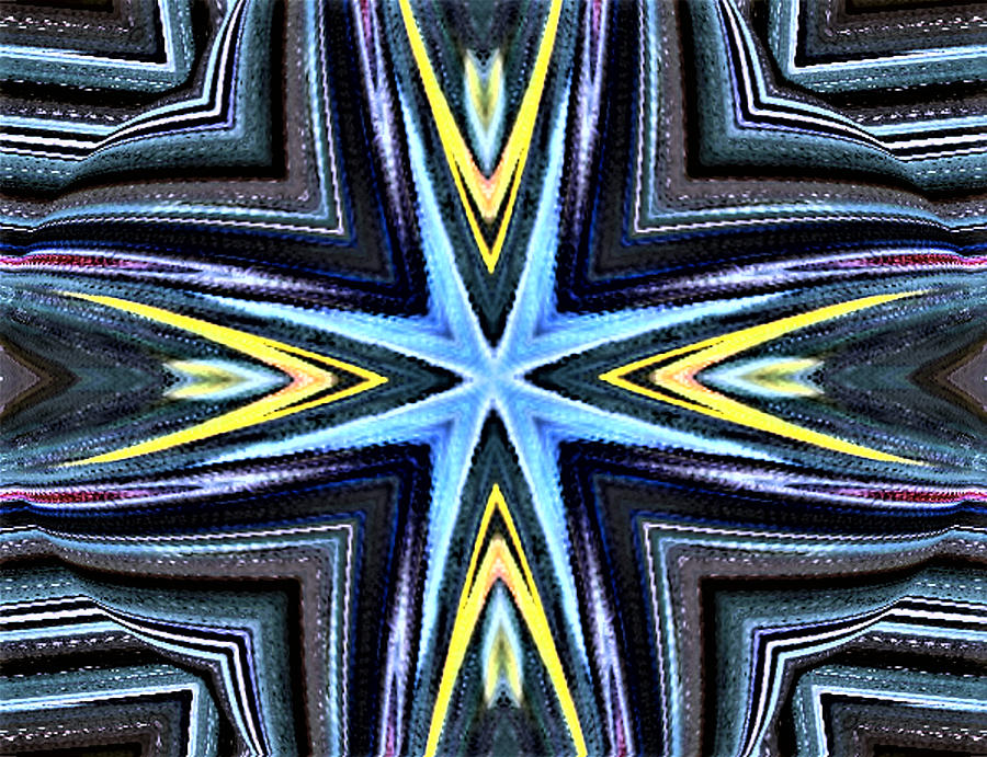 Quilted Star Abstract Digital Art by Ronald Mills