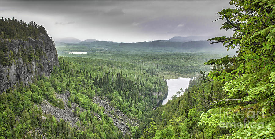Ouimet Canyon In Summer Rain Photograph by Charline Xia