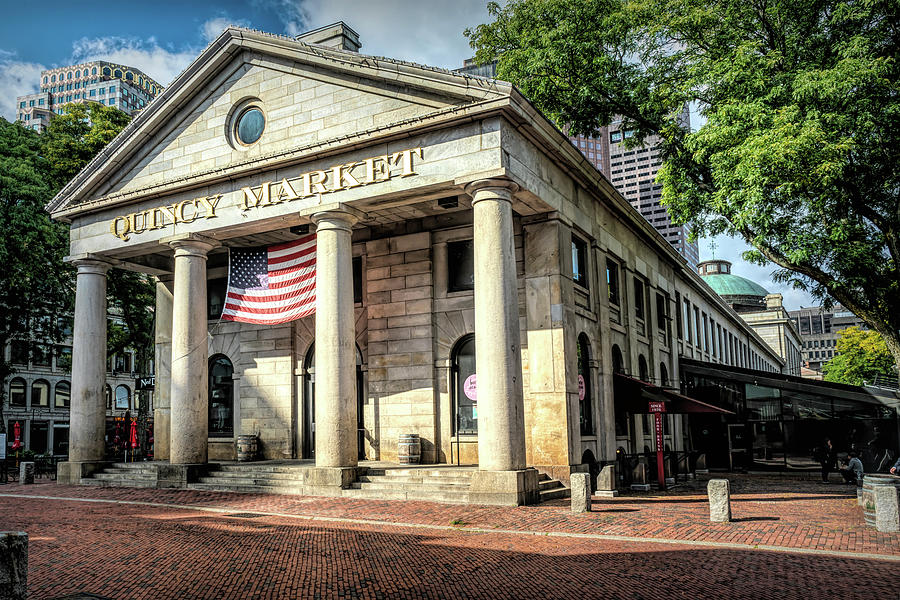 Quincy Market Front Photograph by Sharon Popek