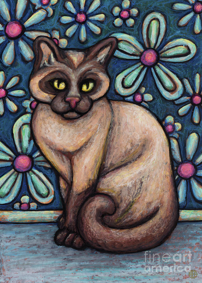 Cat Painting - Quintessa. The Hauz Katz. Cat Portrait Painting Series. by Amy E Fraser
