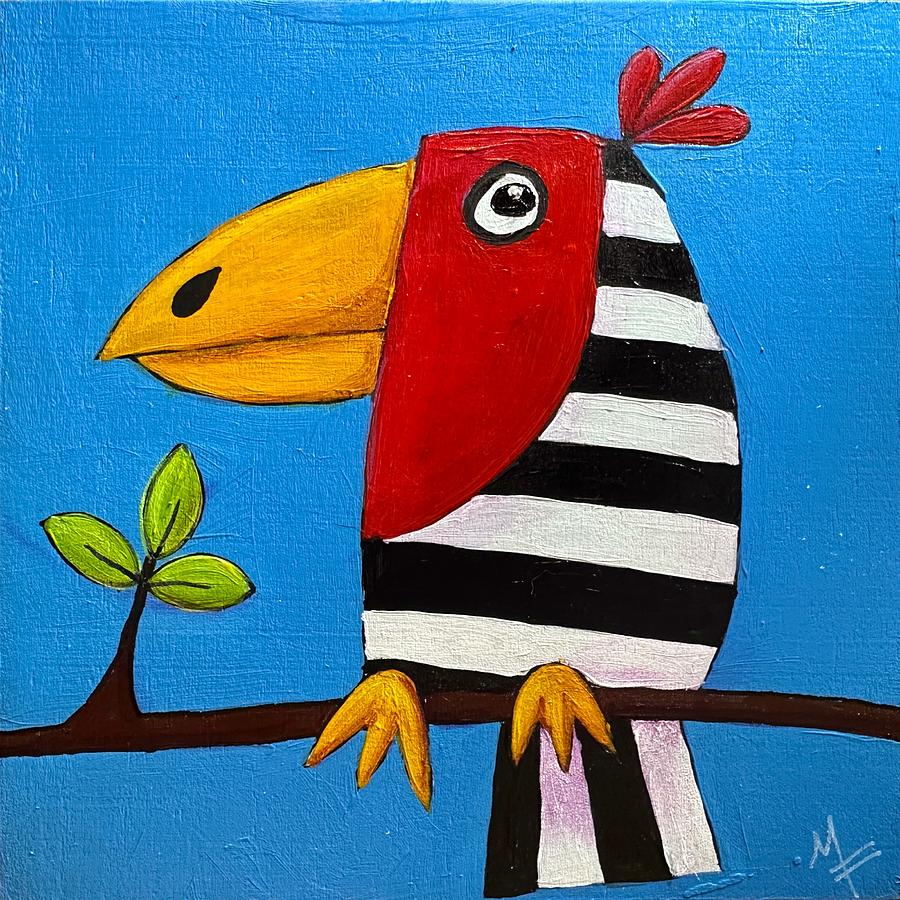 Quirky Bird Painting by Michelle Florence - Fine Art America