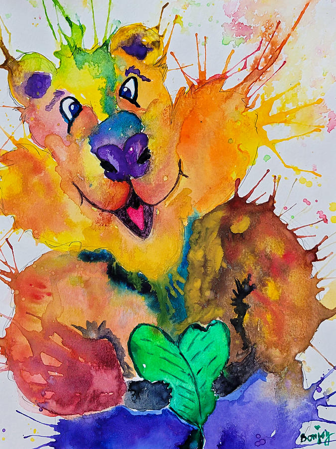 Quirky Quokka Painting by Bonny Puckett