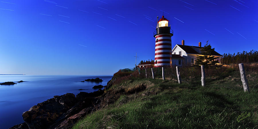 Quoddy Head by Moonlight Photograph by ABeautifulSky Photography by Bill Caldwell
