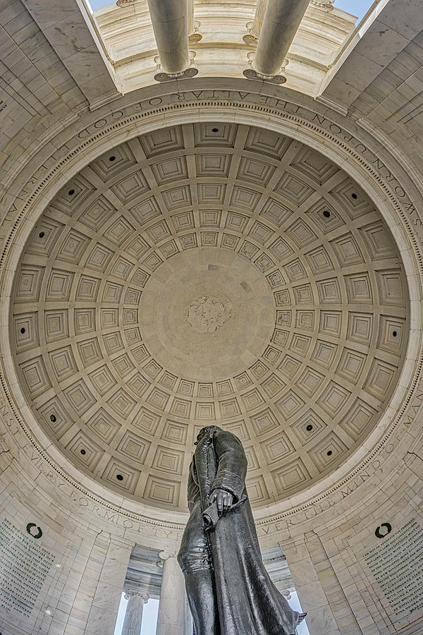 Quotations on the Jefferson Memorial  Photograph by Susan Candelario