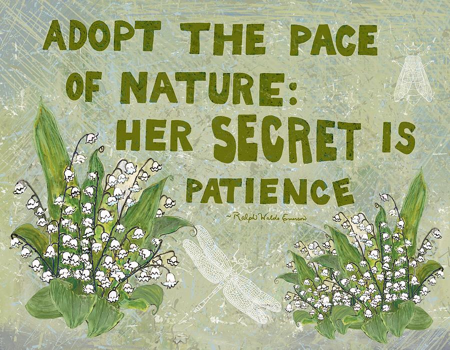 Nature Painting - Quote About Nature by Blenda Studio