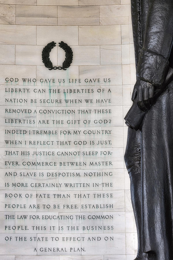 Quote on the Jefferson Memorial Photograph by Susan Candelario