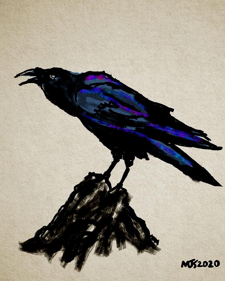 Quoth The Raven Digital Art by Michael Kallstrom