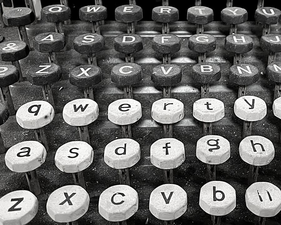 Qwerty Bw Photograph by Lee Darnell