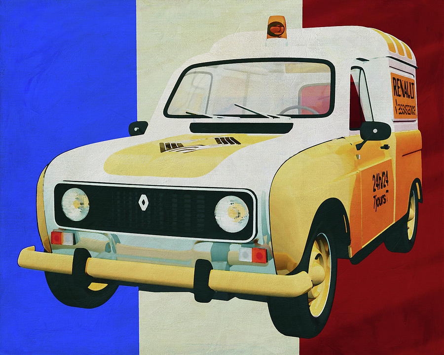R4 F4 1970 Assistance with French flag Painting by Jan Keteleer