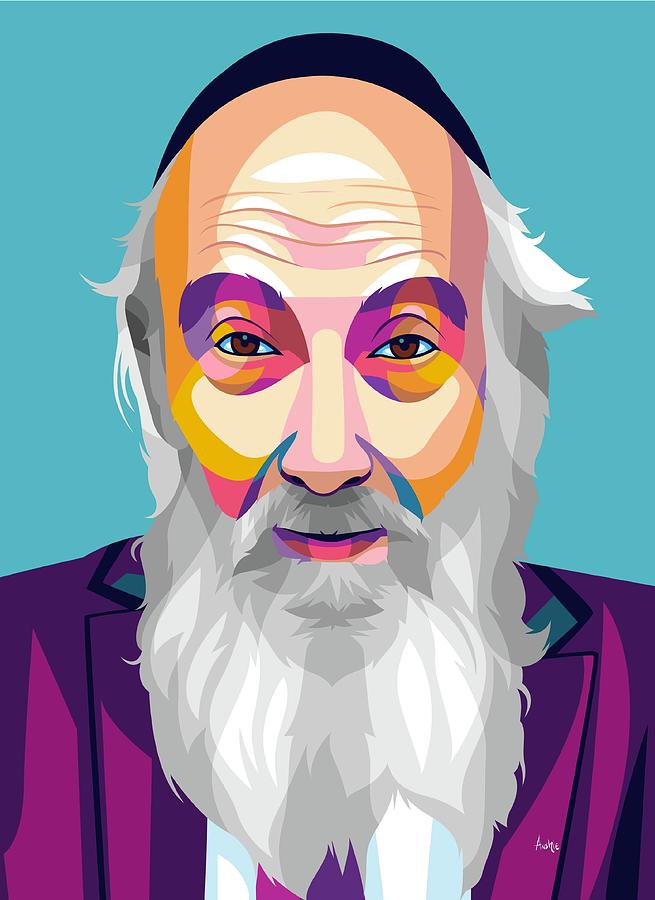 Rabbi Menachem Mark Mixed Media by Anshie Kagan - Fine Art America