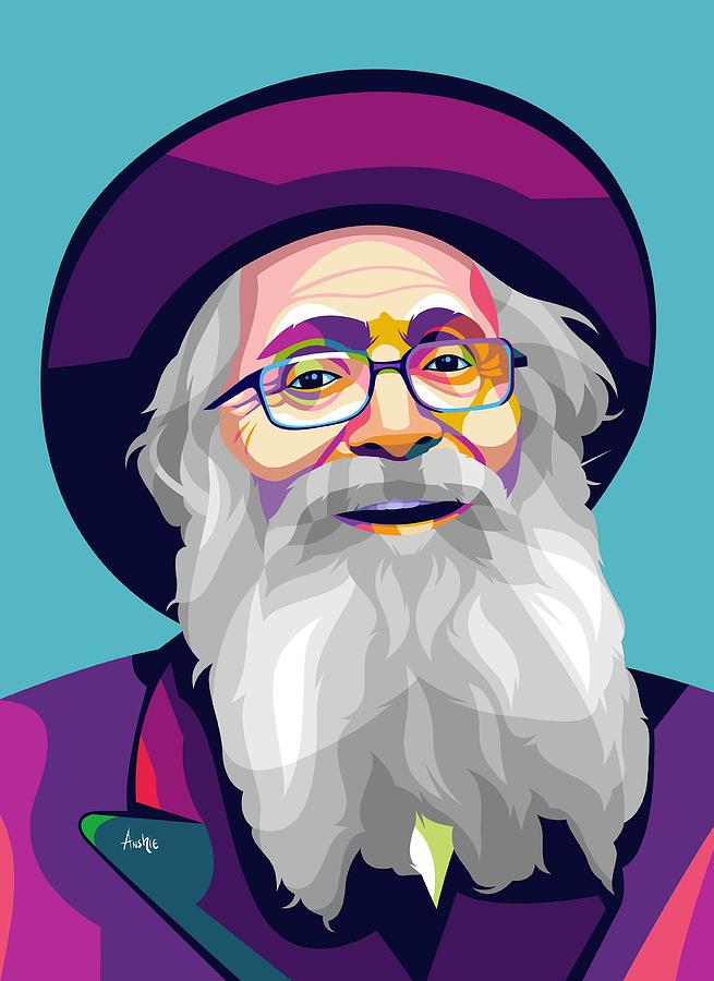 Rabbi Nosson Tzvi Finkel Mixed Media by Anshie Kagan - Fine Art America
