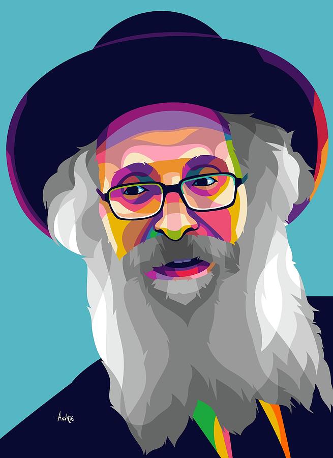 Rabbi Nosson Tzvi Finkel version 2 Mixed Media by Anshie Kagan - Fine ...