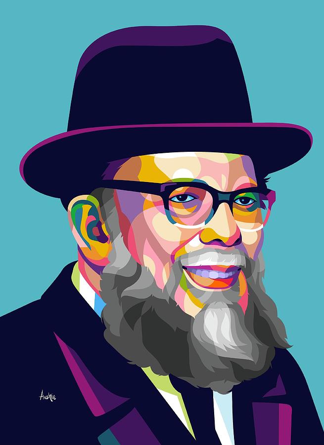 Rabbi Shlomo Wolbe Mixed Media by Anshie Kagan