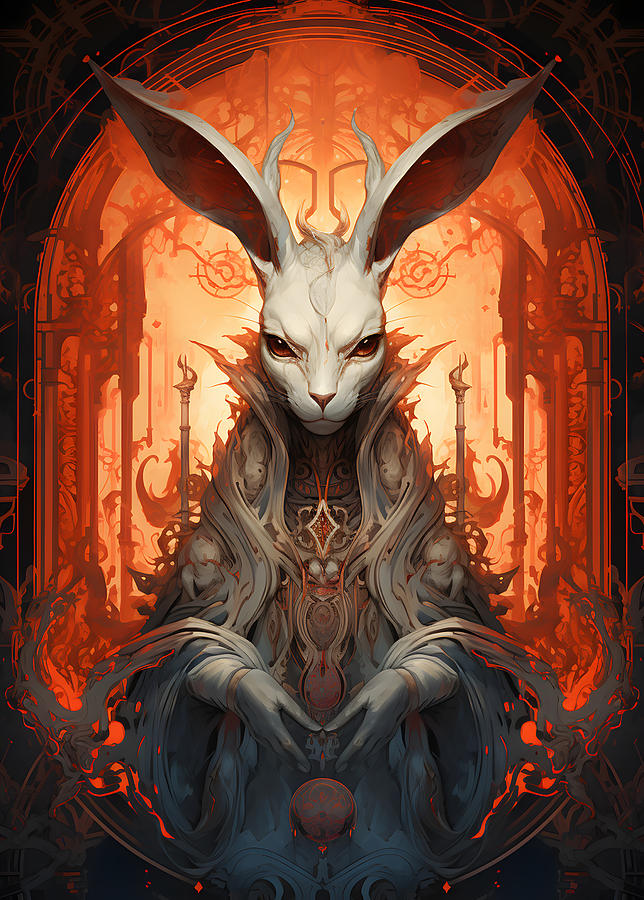 Rabbit 2 3 Mysterious Mythical Poster Digital Art by Vernell Walker ...