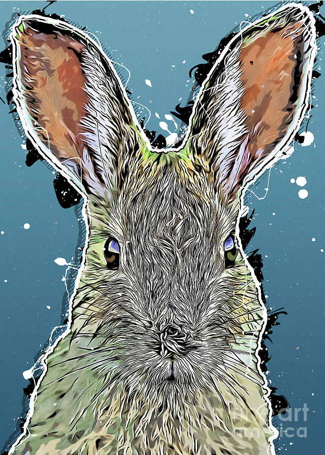 Rabbit Bunny Animals Art #rabbit Digital Art by Justyna Jaszke JBJart