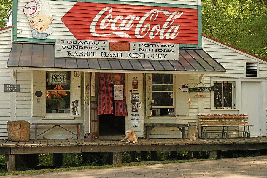 Rabbit Hash General Store And Dog Photograph
