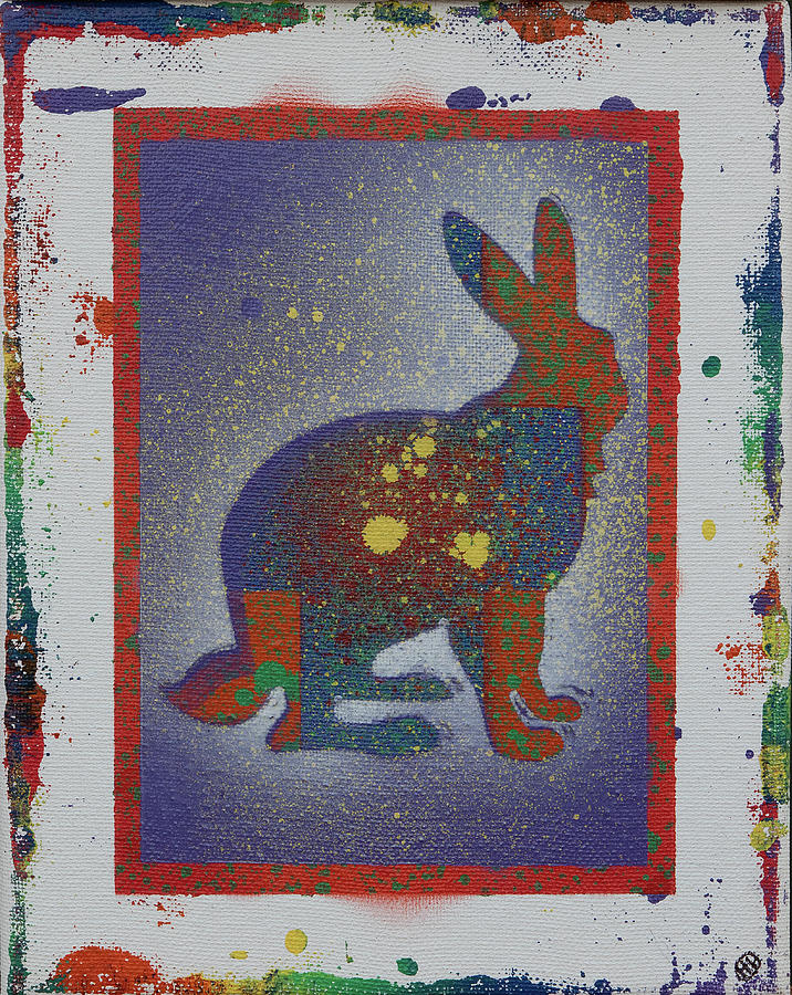 Abstract Painting - Rabbit by Heather Habecker