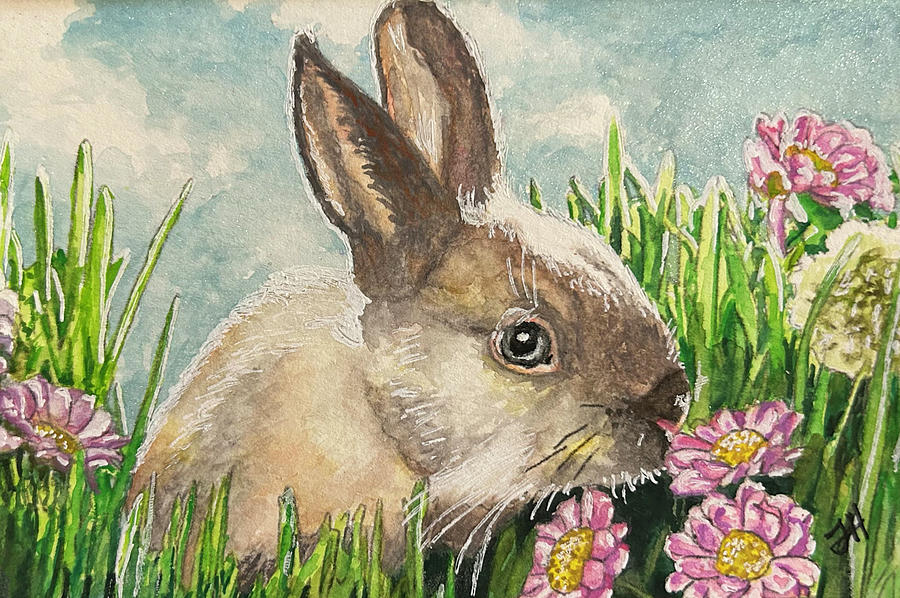 Rabbit Painting by Jean Haynes