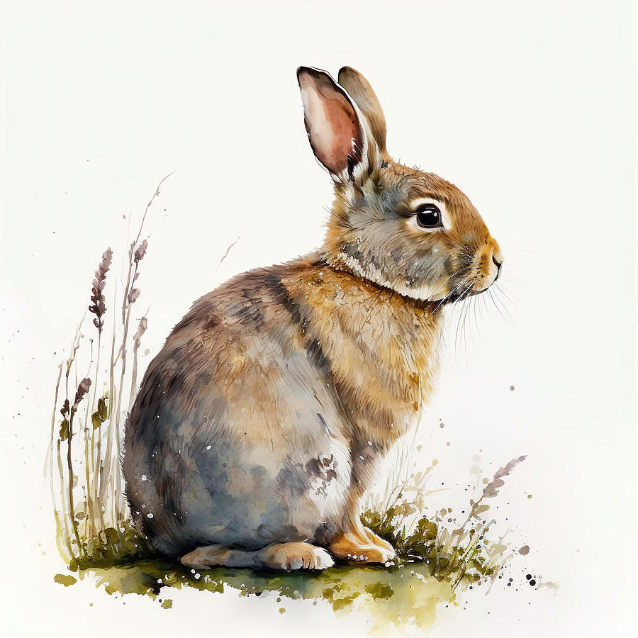 Rabbit Watercolor Painting Painting by Luke Dwyer - Fine Art America