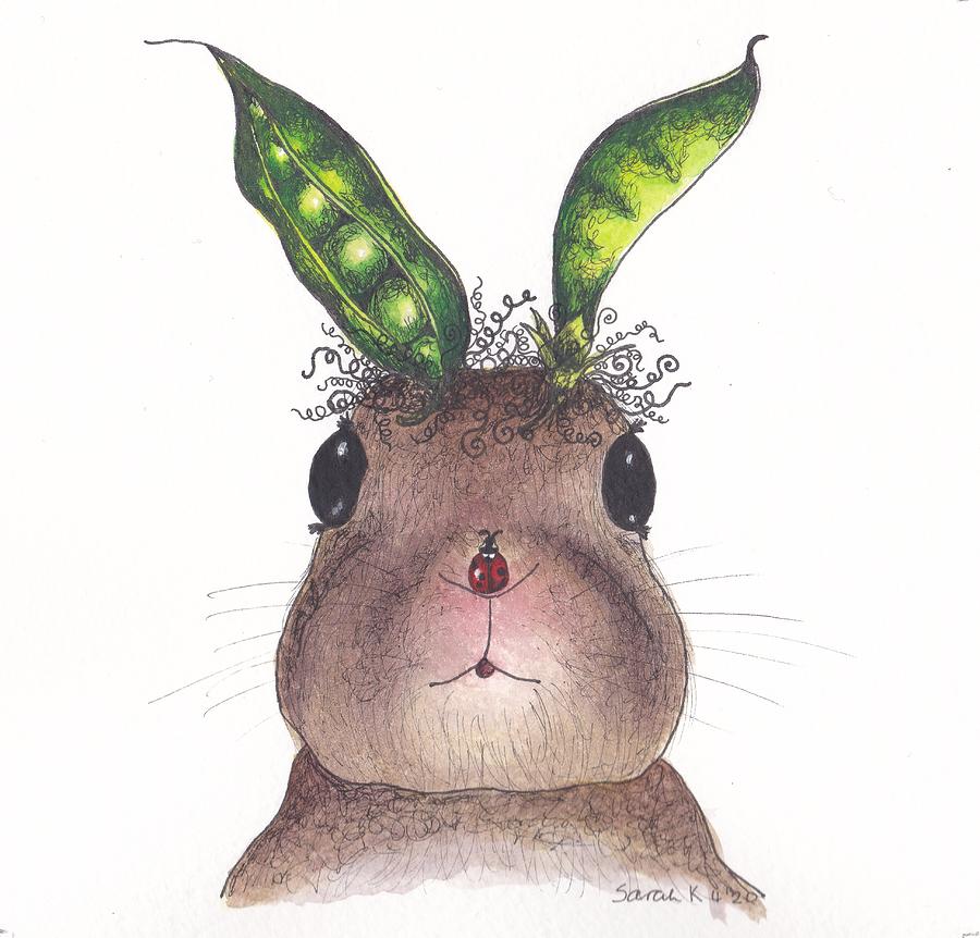 Rabbit with Pea Ears Painting by Sarah Keenan - Fine Art America