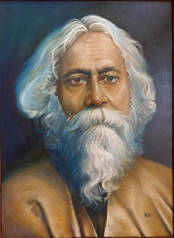 Rabindranath tagore drawing with water colour very easy / dedicated to Rabindranath  Tagore - YouTube