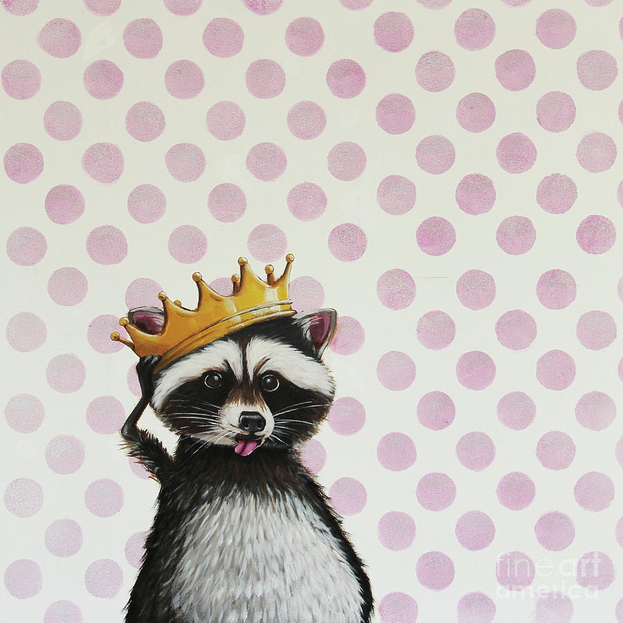 Raccoon Painting by Lucia Stewart