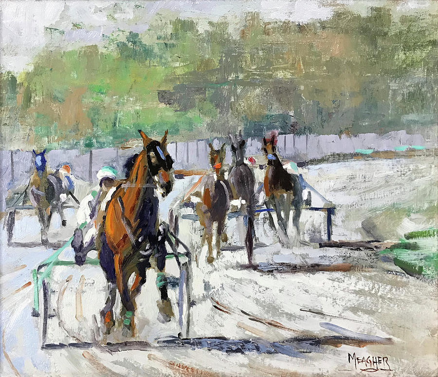 Horse Painting - Race Day by Spencer Meagher