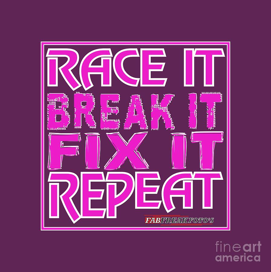 Race It pink Digital Art by Darrell Foster