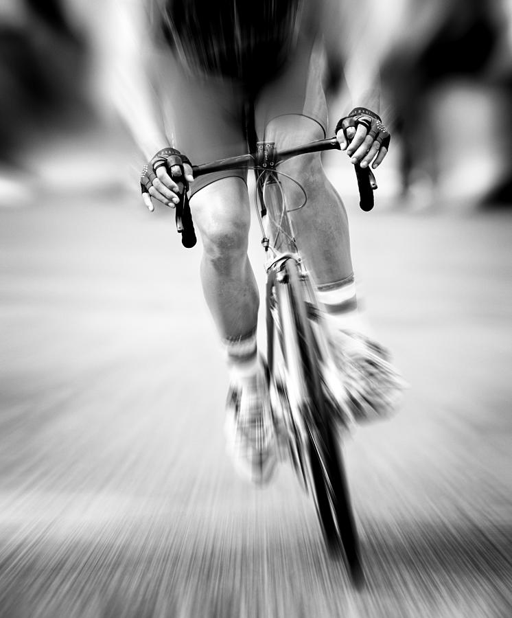 Racing Bicycle. Black and White Photograph by Claudio.arnese