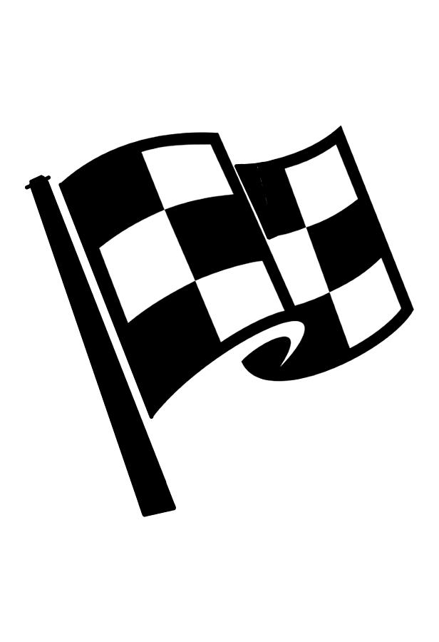 Racing Flag, Icon. Race, Checker, Chequred, Checkered, Flag Digital Art ...