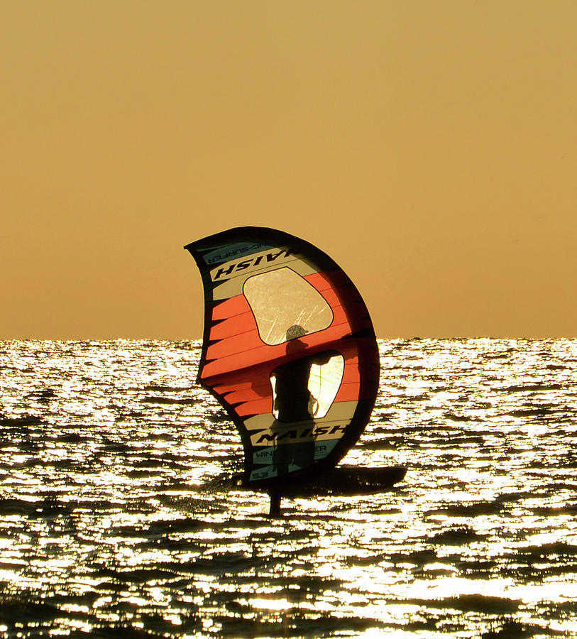 Racing wind surfer Photograph by David Lee Thompson