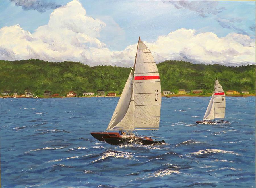 Racing with the Wind Painting by Denise Van Deroef