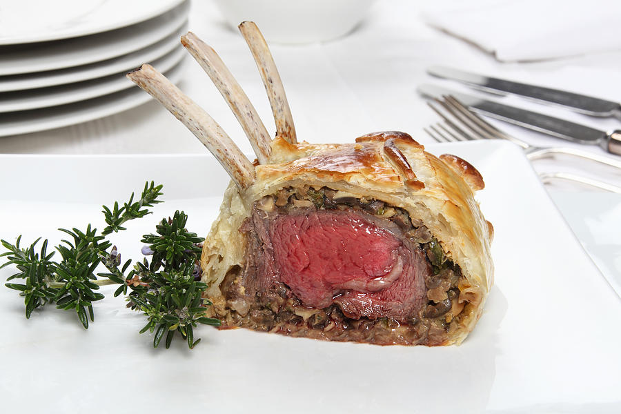 Rack of lamb in puff pastry Photograph by Gerhard Egger
