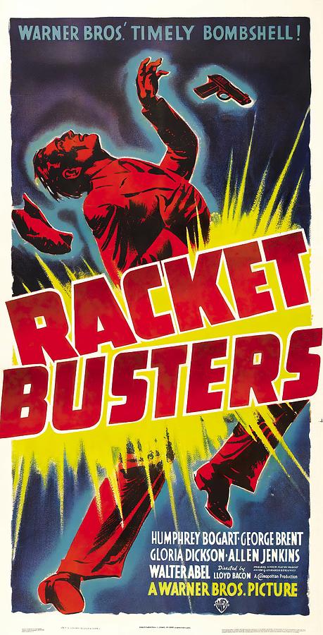 Humphrey Bogart Mixed Media - Racket Busters, 1938 by Movie World Posters