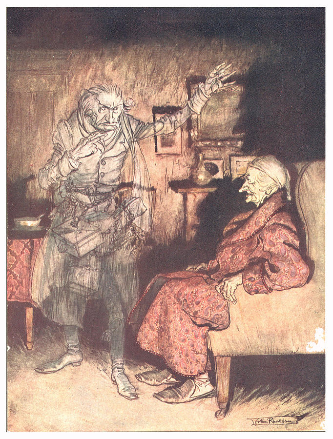 RACKHAM ARTHUR DICKENS CHARLES A Christmas Carol NUMBER 136 OF 525 COPIES SIGNED BY RACKHAM William  Painting by Artistic Rifki