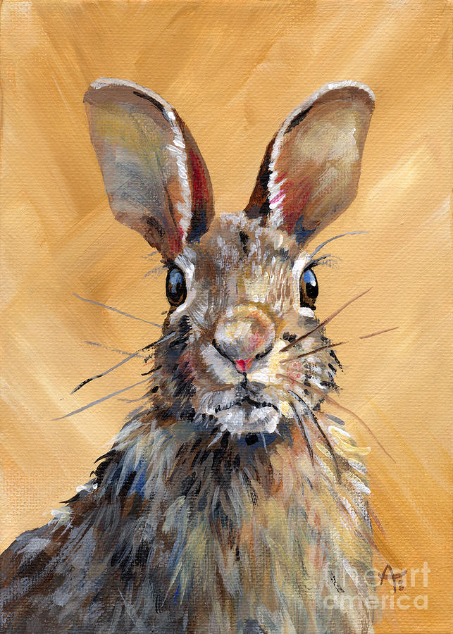 Radar - Bunny Rabbit Painting by Annie Troe