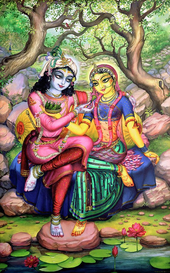 Radha and Krishna Painting by Vrindavan Das