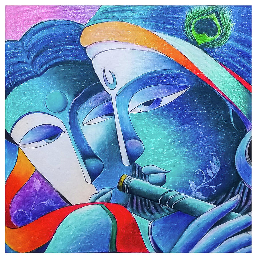 Radha Krishna Drawing by Jyothika Jangira | Saatchi Art-saigonsouth.com.vn