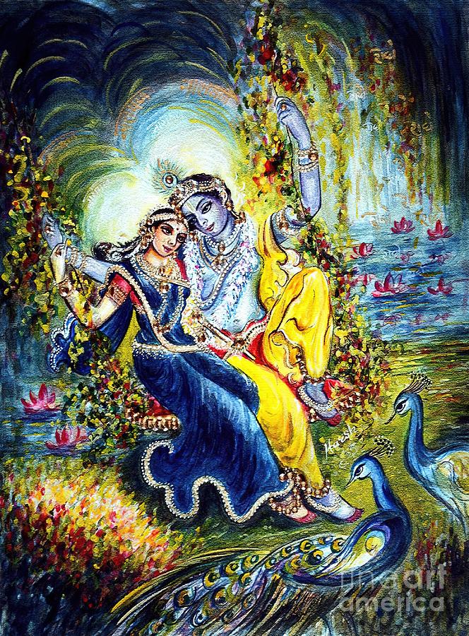 Radha Krishna Jhula Leela Painting by Ella Harrison - Pixels