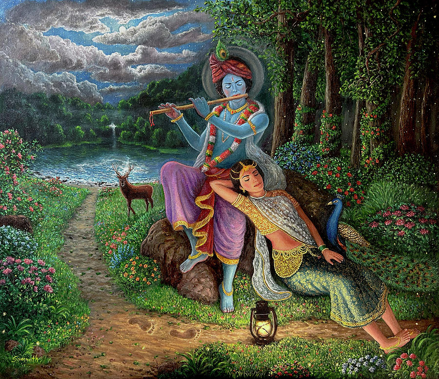 Radha Krishna Painting By Somnath Harne Fine Art America