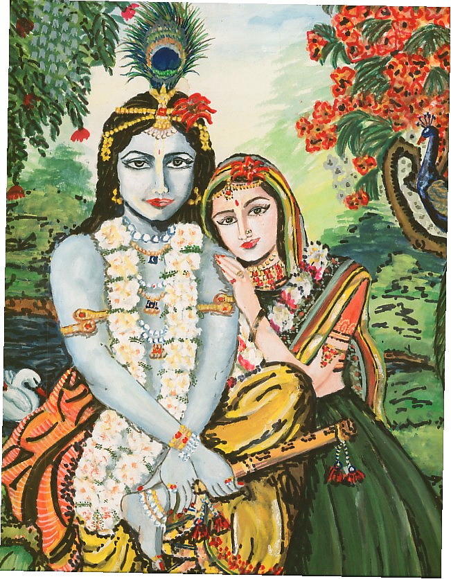 Radhakrishna Painting by RADHIKA Sharma | Fine Art America