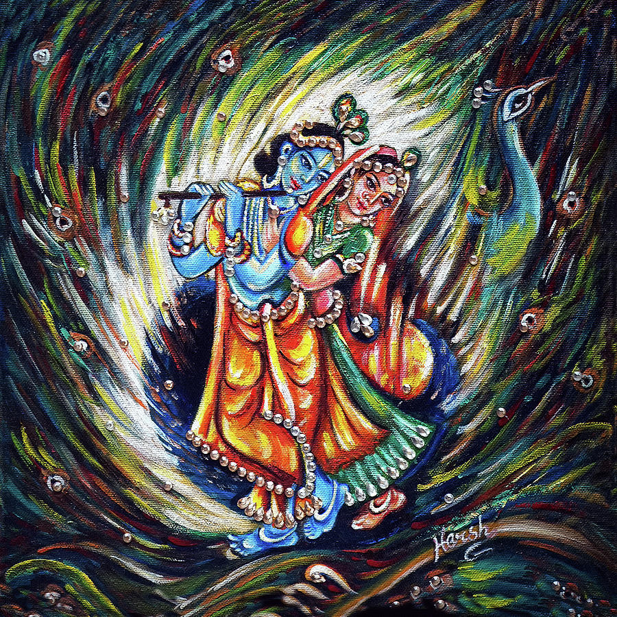 Radhe Krishna Painting by Harsh Malik - Fine Art America