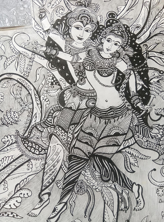 Radhey Krishna Drawing by Shraddha Mishra - Fine Art America