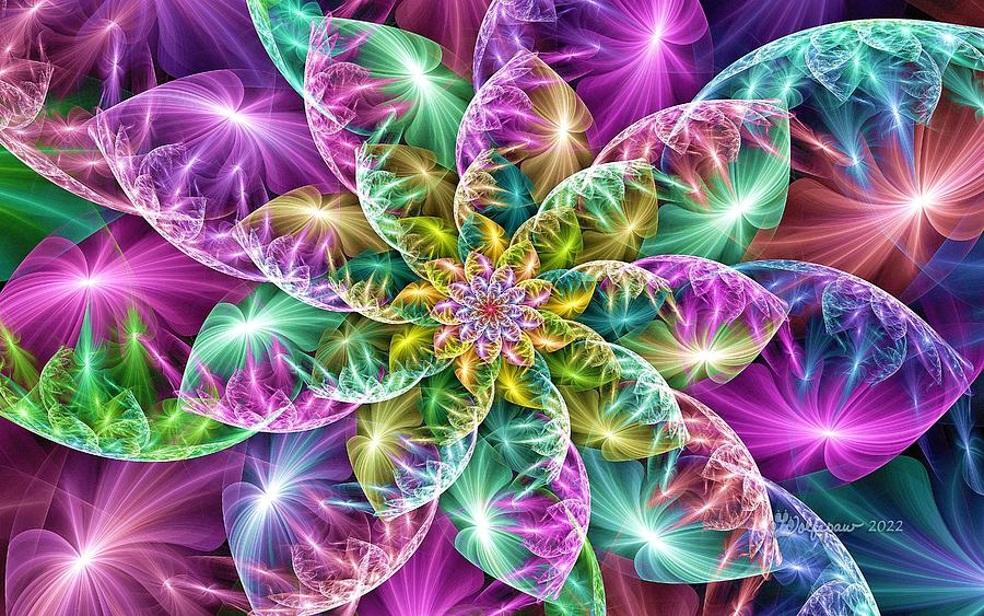 Radial Blur Spiralwing Spiral Digital Art by Peggi Wolfe