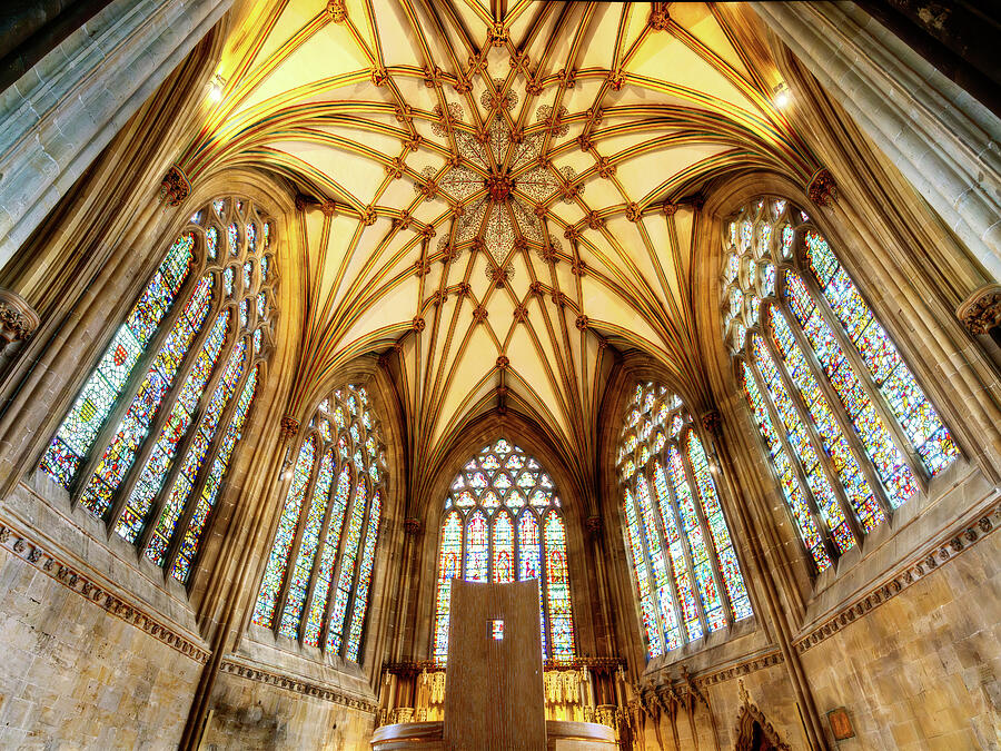 Radiance and Reverence, Wells Cathedral Gothic Vaults Photograph by John Wright Radiance and Reverence, Wells Cathedral Gothic Vaults Photograph by John Wright