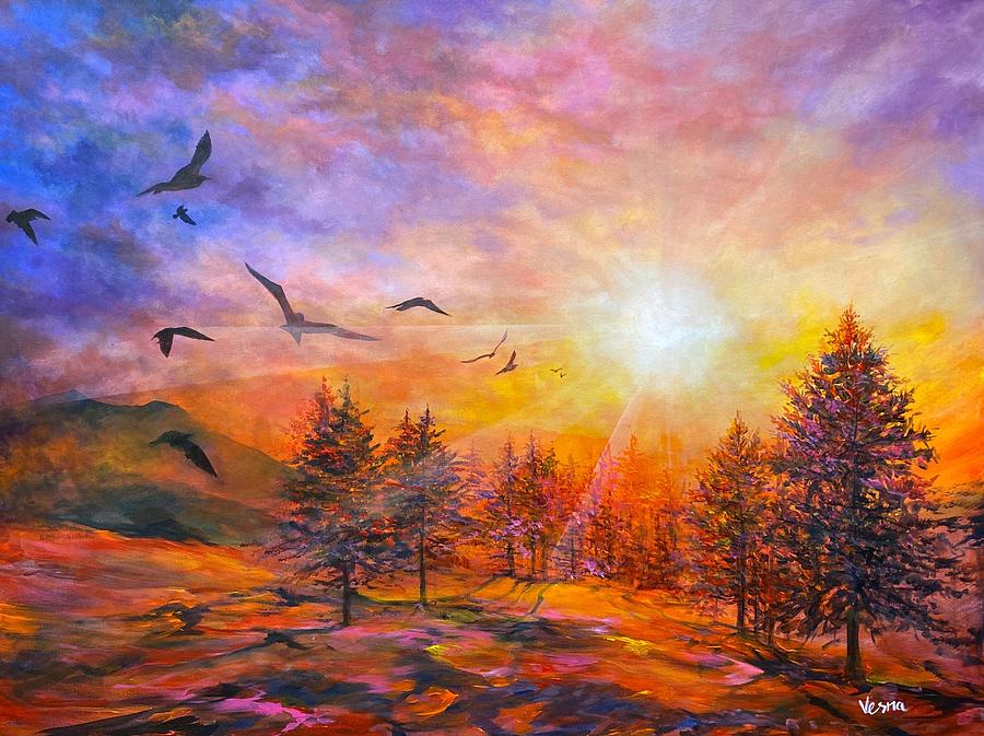 Nature Painting - Radiance  by Vesna Delevska