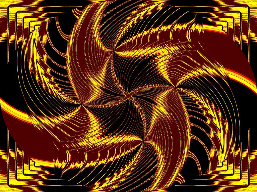 Radiant Burnished Steel Abstract Digital Art by Will Borden